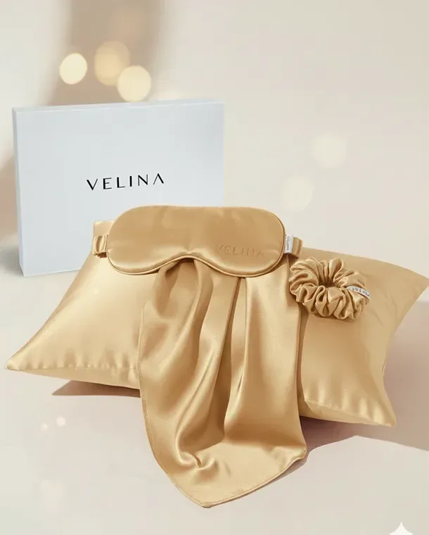 Set Premium din Mătase Naturală Gold Velina — imagine 2
