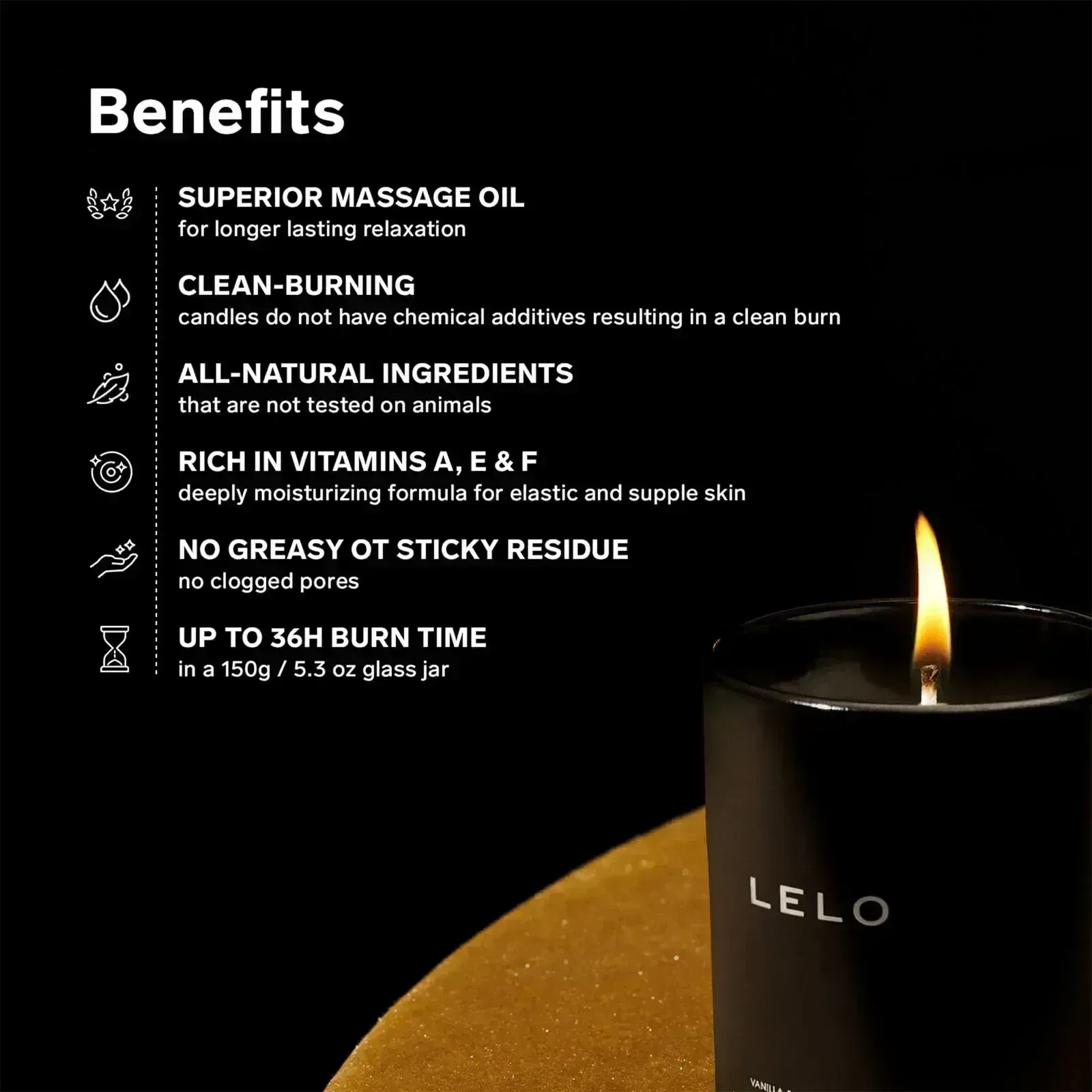 Lumânare Premium pentru Masaj LELO - Vanilla & Crème de Cacao, imagine 4